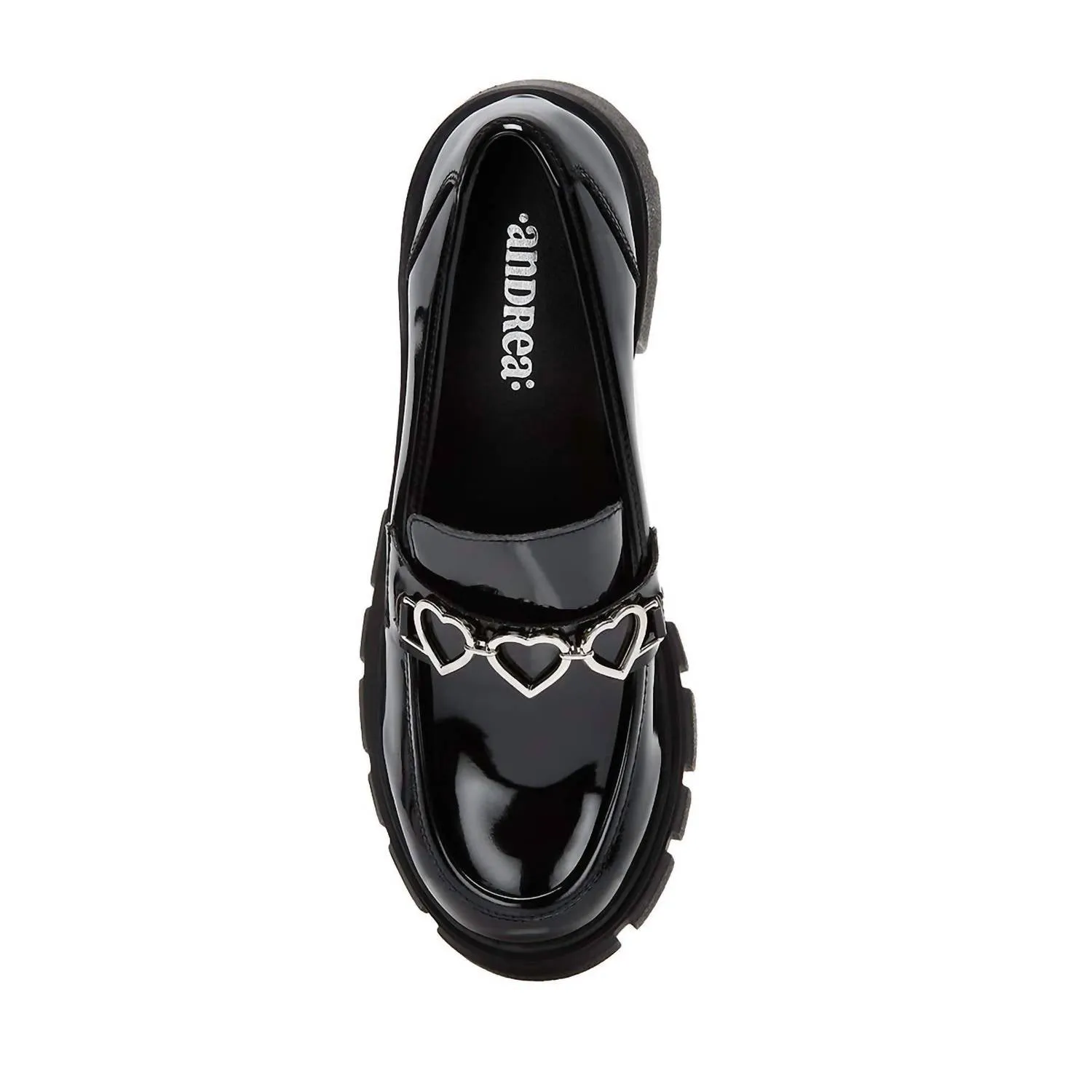 Andrea - Women's Patent Penny Hearts Loafers