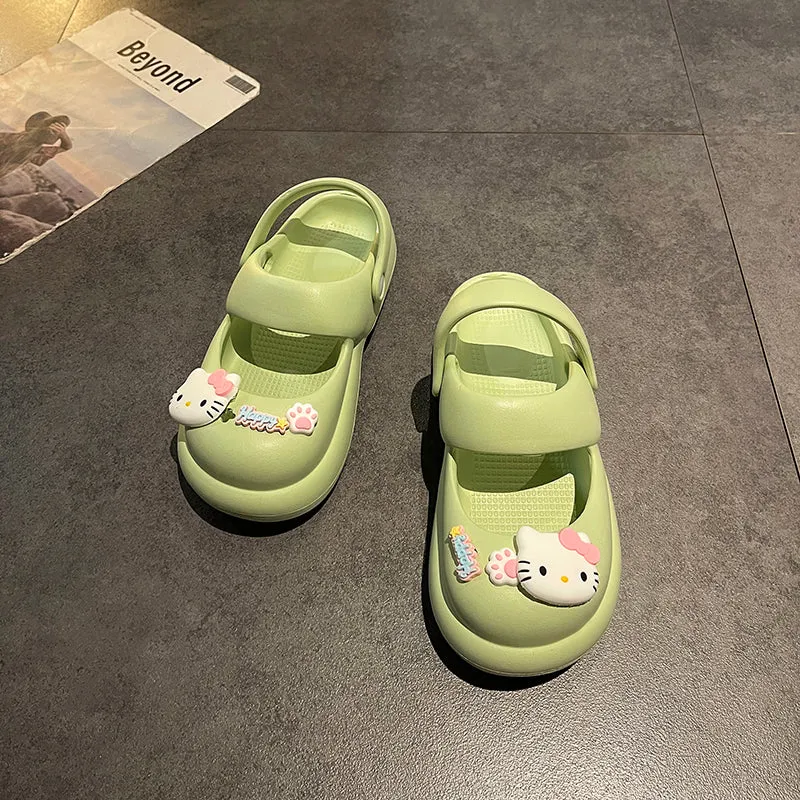 Cute Kitty Cat Platform Slippers