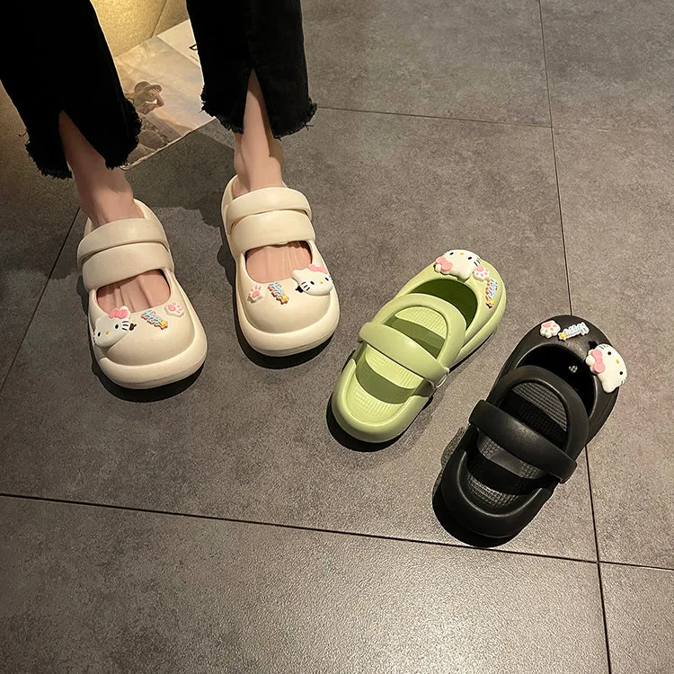 Cute Kitty Cat Platform Slippers