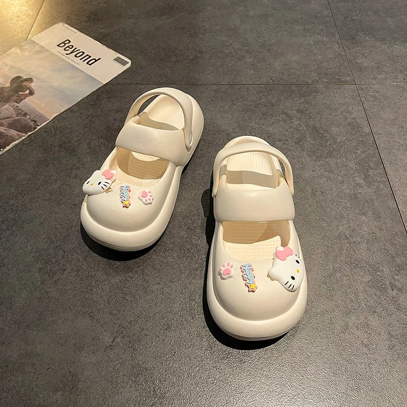 Cute Kitty Cat Platform Slippers
