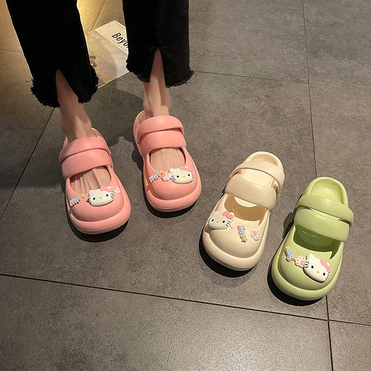 Cute Kitty Cat Platform Slippers