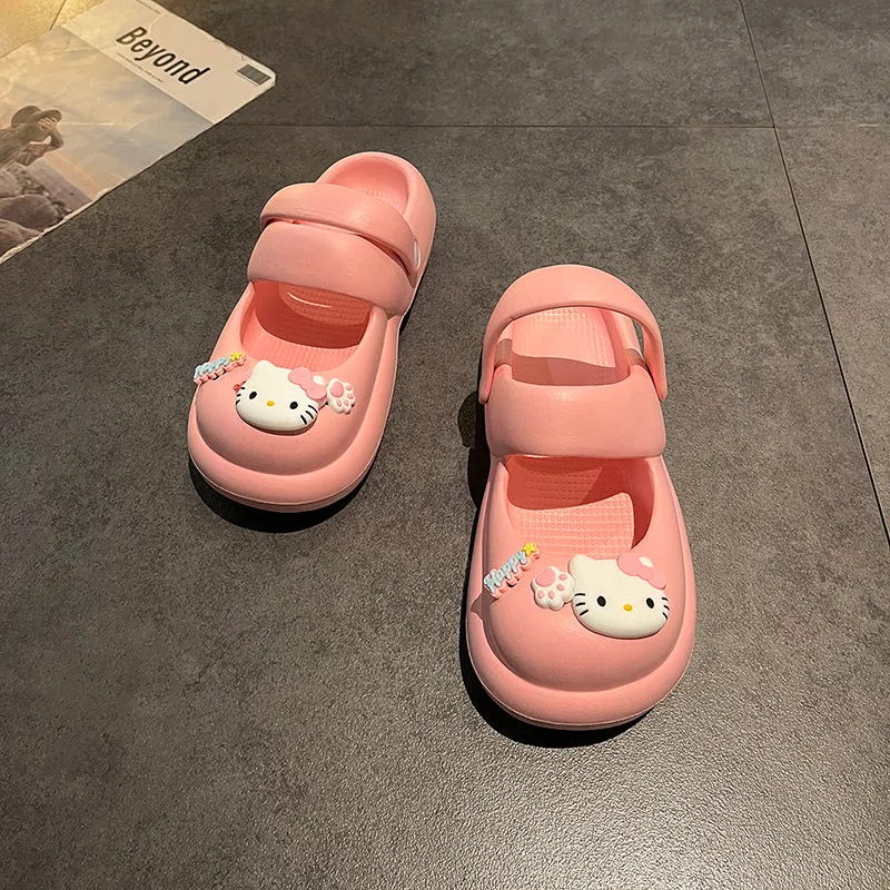 Cute Kitty Cat Platform Slippers
