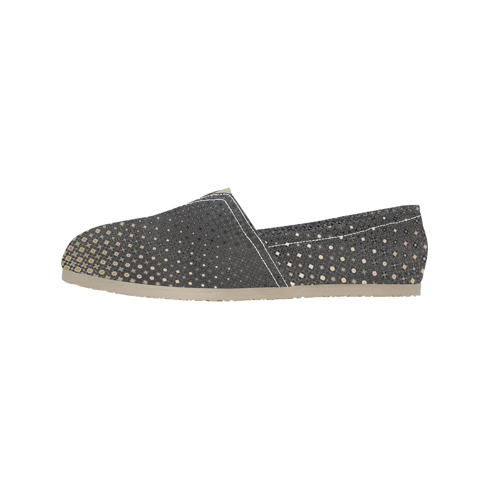 Espadrilles Canvas Charcoal Gold Ombre