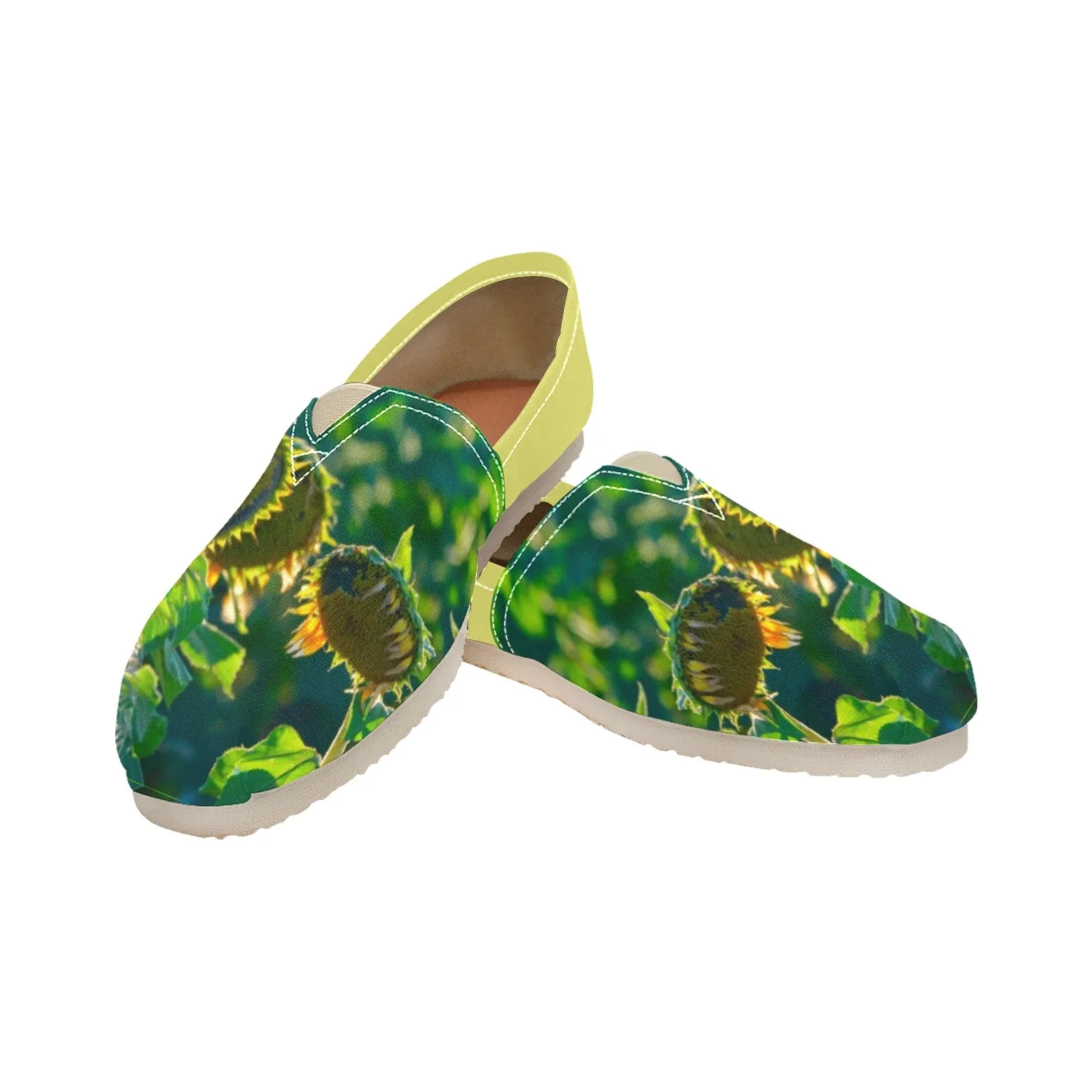 Espadrilles Canvas Sunflowers Chartreuse
