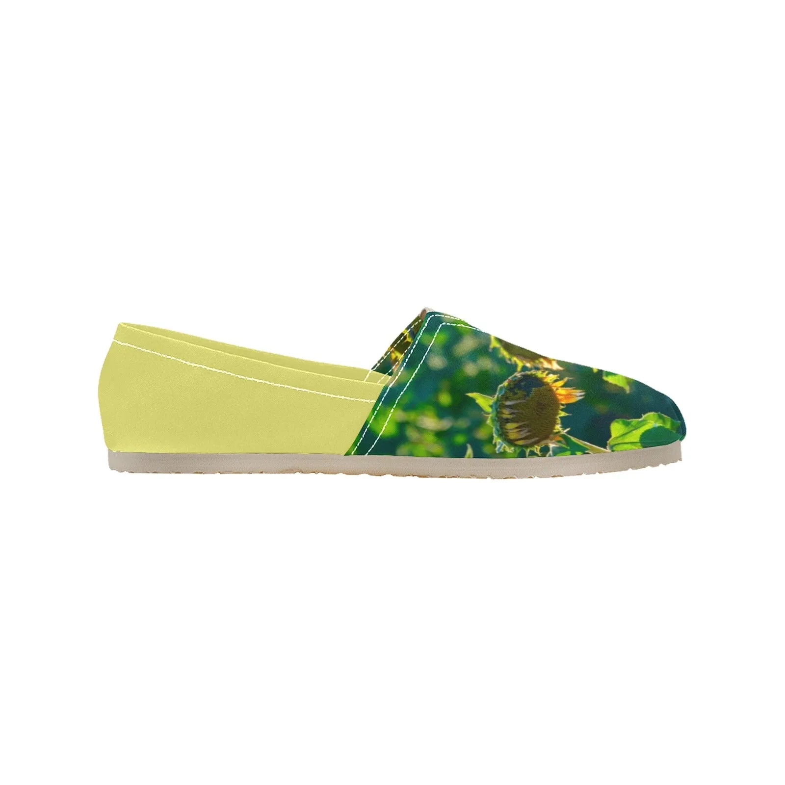 Espadrilles Canvas Sunflowers Chartreuse
