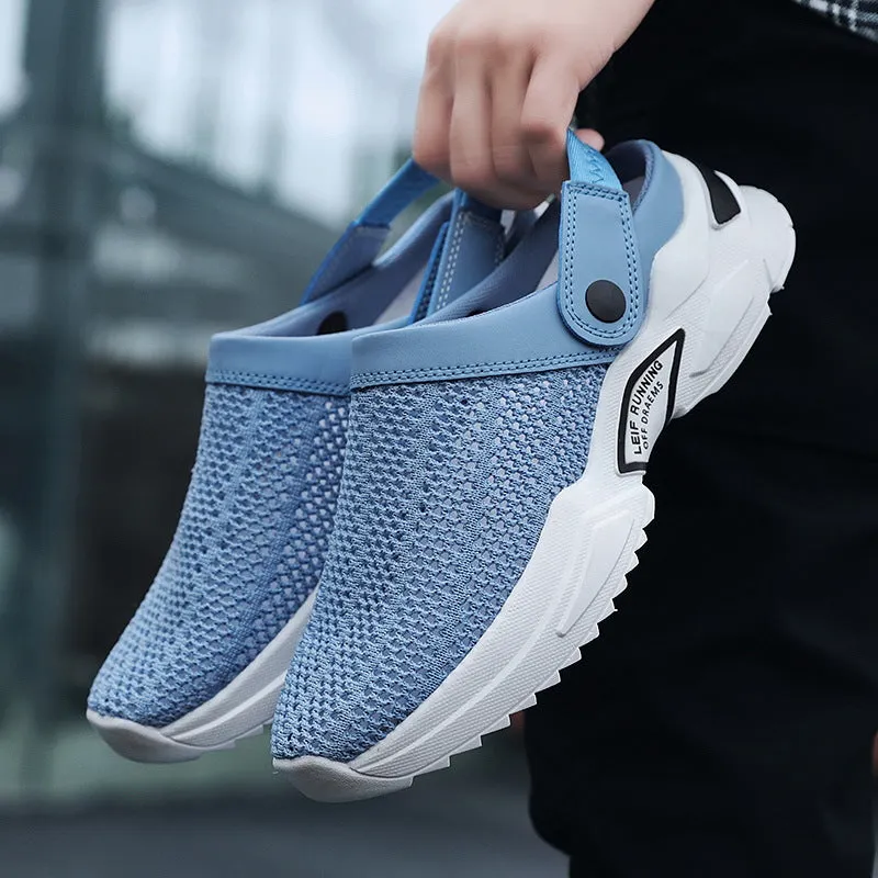 Men's Orthopedic Hollow-Out Summer Sandals Mesh Slippers Anti-Slip Sandals