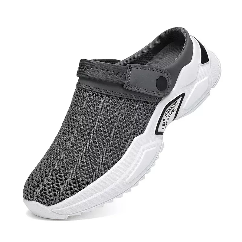 Men's Orthopedic Hollow-Out Summer Sandals Mesh Slippers Anti-Slip Sandals