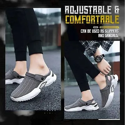 Men's Orthopedic Hollow-Out Summer Sandals Mesh Slippers Anti-Slip Sandals