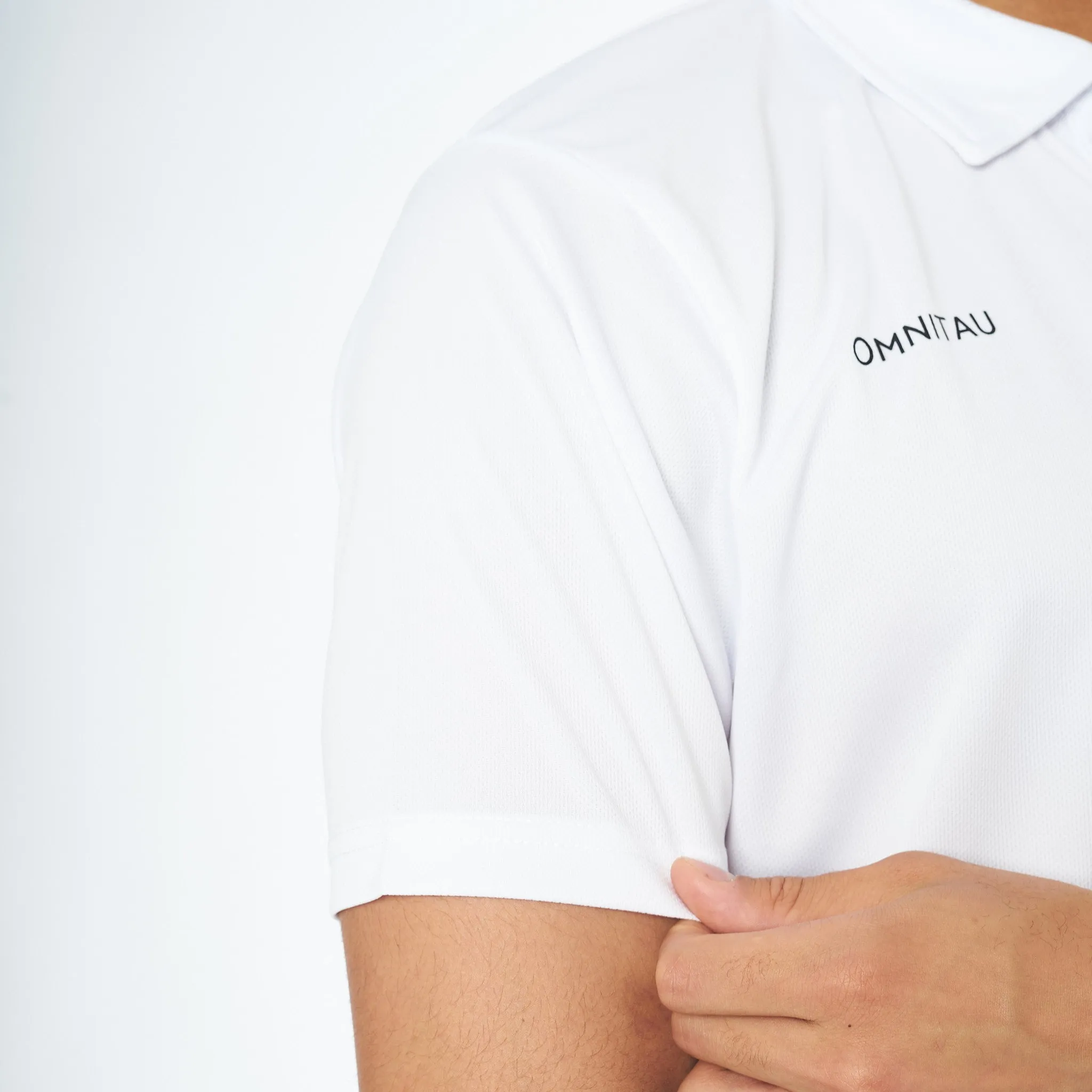Omnitau Men's Team Sports Breathable Technical Polo - White