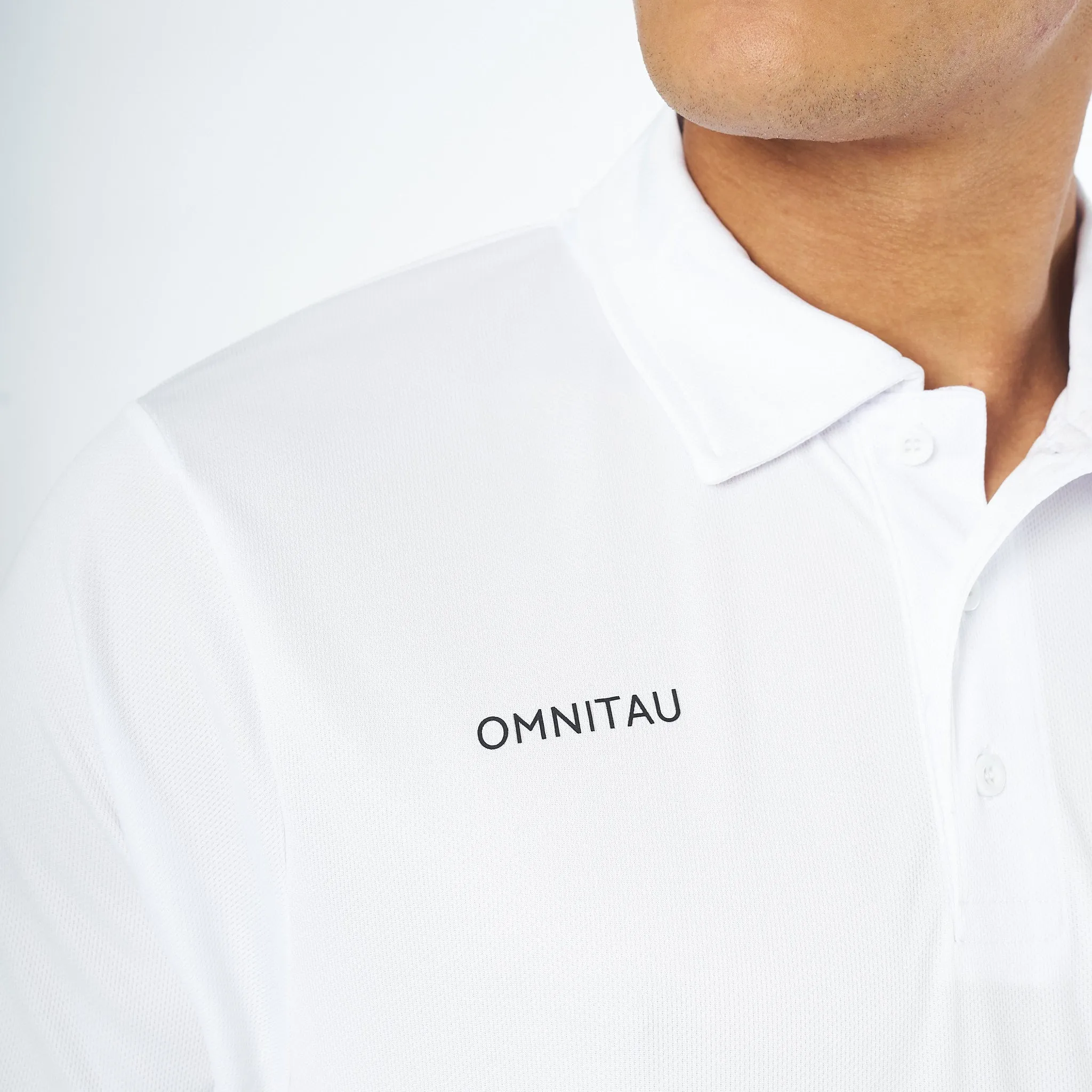 Omnitau Men's Team Sports Breathable Technical Polo - White