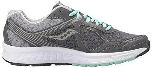 Saucony Women's Cohesion 10 Running Shoe, Grey/Mint, 7.5 M US