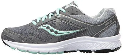 Saucony Women's Cohesion 10 Running Shoe, Grey/Mint, 7.5 M US