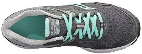 Saucony Women's Cohesion 10 Running Shoe, Grey/Mint, 7.5 M US