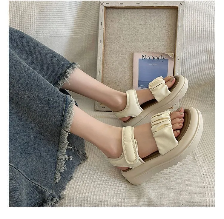 Sports Summer New Roman Sandals For Women Wear Thick Soles